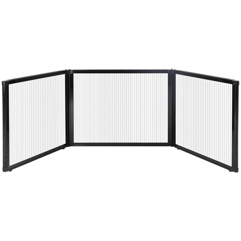 Présentoir de table pliable de 24 po de hauteur, Blanc, H 24 po x l 99 po x P 3 po