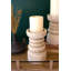 Wood Tabletop Pillar with Candle Included