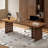 Nut-brown Rectangular Solid Wood desk-1294680262