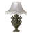 29" High Fabric & Fringe Twin Cherub Table Lamp