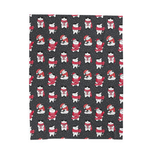 Velveteen Plush Blanket / Merry Catmas