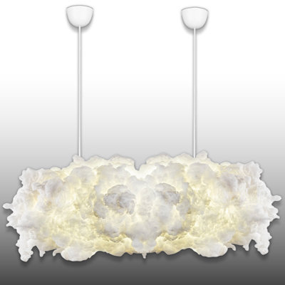 2 Lights Cotton Cap Plush Chandelier