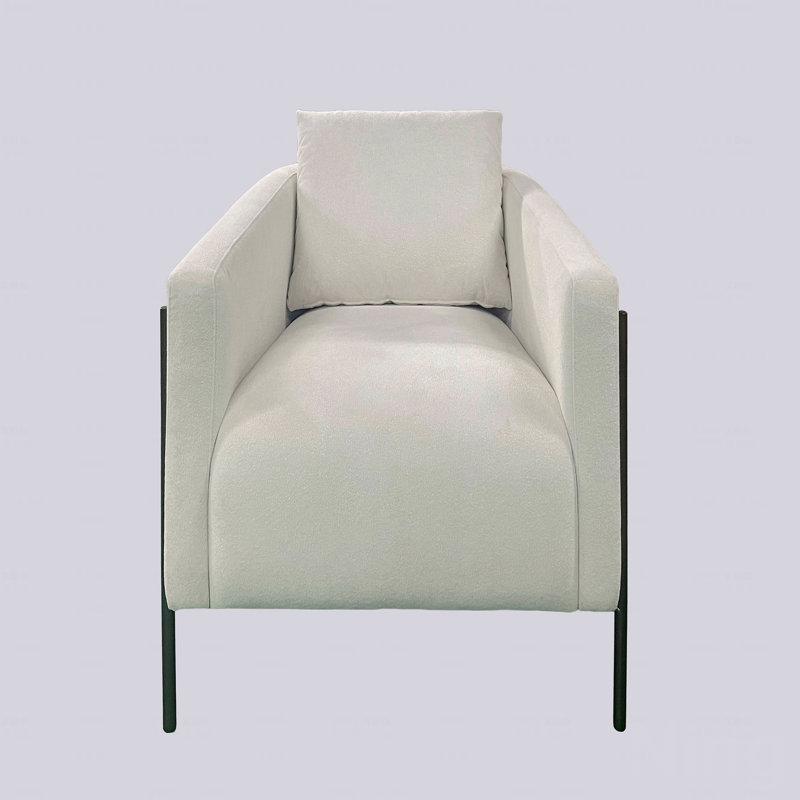 Chaise d'appoint avec extérieur en corde, Crème
