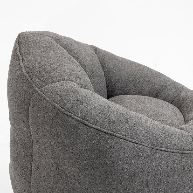 Fauteuil à billes Bedding, Microfibre grise