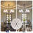 36”w Classic Chandelier With White Linen Shades-360983147