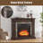 Mikiya Electric Fireplace with Mantel-1605696065