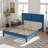 Kempst Queen Size Bed Frame, Upholstered Queen Platform Bedframe with Height Adjustable Tufted Headboard, Heavy Duty Mattress Foundation with Wooden Slats, No Box Spring Needed, Under Bed Storage-167315291-159685611
