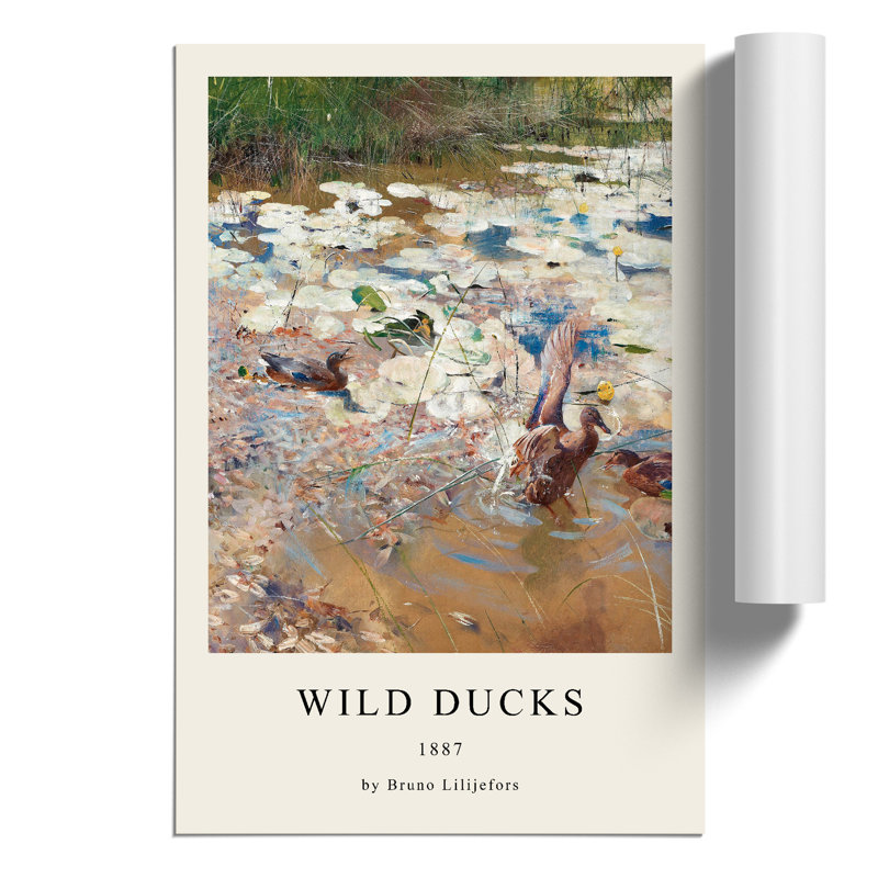 Wild Ducks - No Frame Print, 59cm H x 42cm W x 0.1cm D