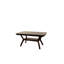 Table rectangulaire contemporaine avec étagère - Finition en bois massif moderne pour la salle à manger