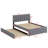 Upholstered Platform Bed With Trundle-1246922172