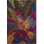 Tapis décoratif moderne à motif floral tissé à motif d'oiseaux-2051487550