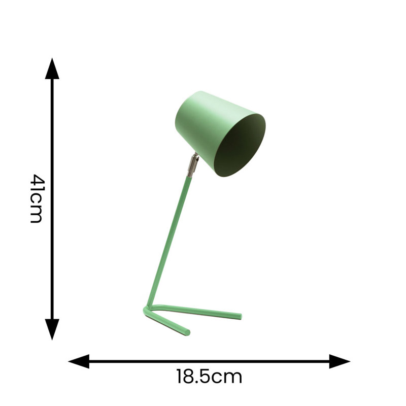 Rikkilee Metal Desk Lamp, Green