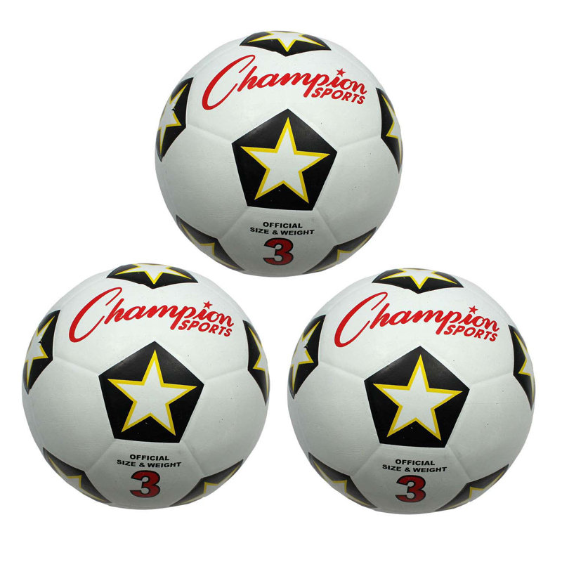 Ballon de soccer Champion Sports, taille 3, paquet de 3