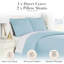 Housse de couette Southshore Basics de Southshore Fine Linens, bleu pâle, en microfibre doublement brossée, fermeture éclair invisible et attaches aux coins, 1 taie d'oreiller, 1 place/1 place XL-336246587-336246575