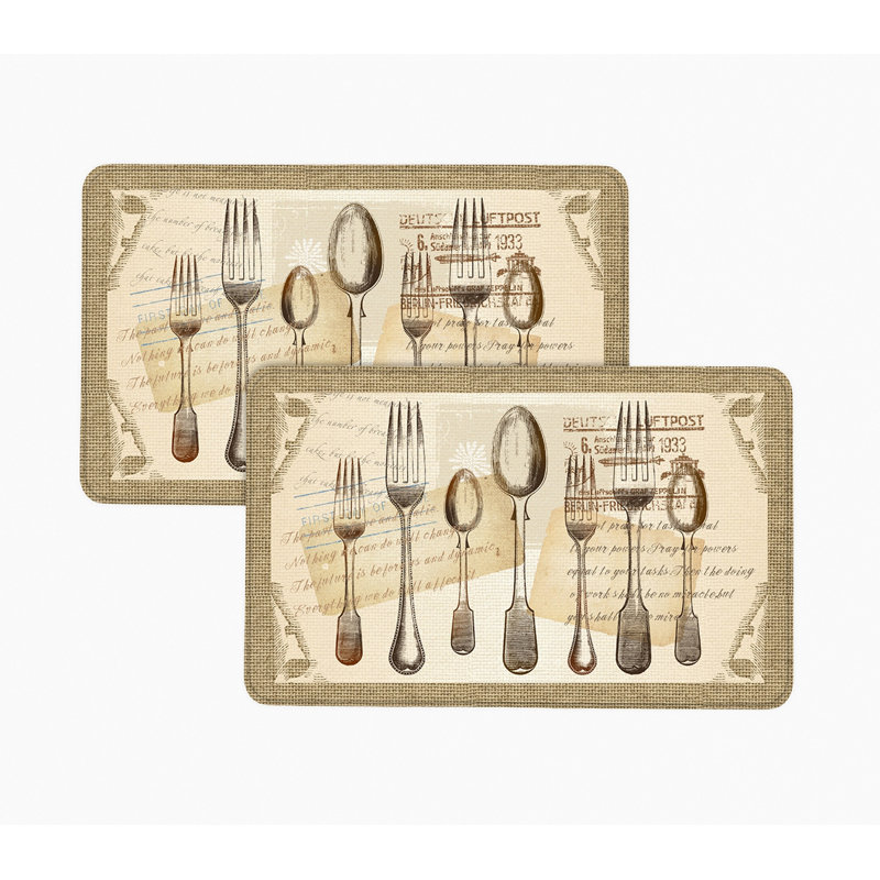 Tapis de cuisine en mousse anti-fatigue Bibb Home, Rectangle 1 pi 3 po x 1 pi 6 po