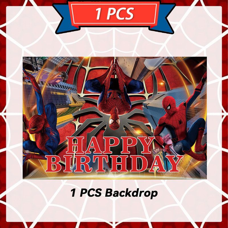 70,8 po x 43,3 po fond Spiderman, toile de fond d'anniversaire Spiderman pour décorations d'anniversaire Spiderman
