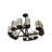 12 - Light Dimmable Wagon Wheel Chandelier