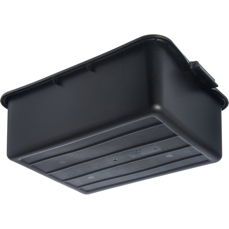 Black Hand Woven Plastic Utility Bin with Handles