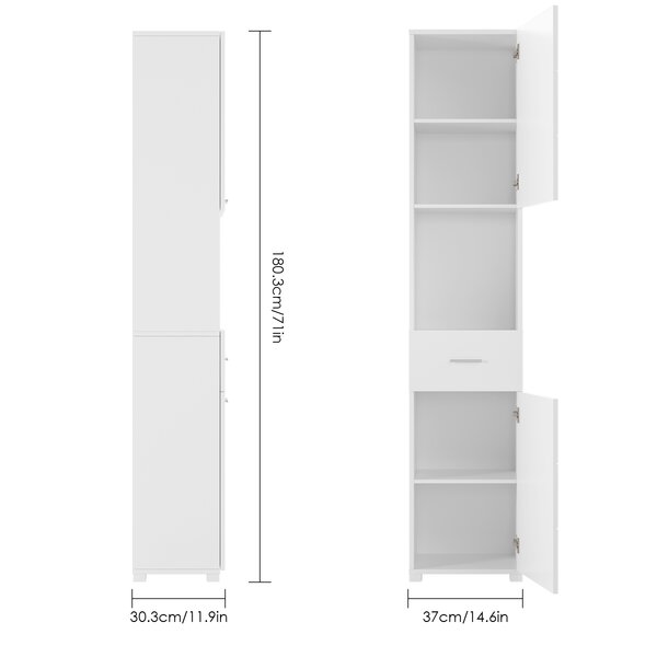 Latitude Run® Freestanding Linen Cabinet & Reviews - Wayfair Canada