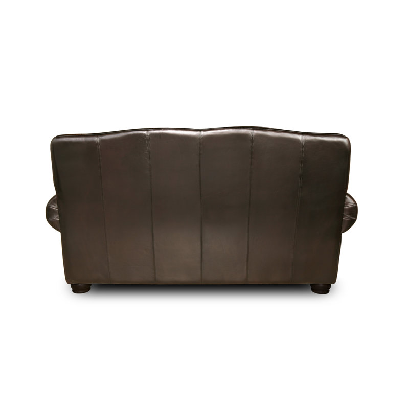 Balmoral Leather Loveseat, Yes, Truffle (Cartier), Ash Honey