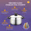 Base de capsule recouverte en acier inoxydable 18/10 YBM Home Professional-70403728-70403731