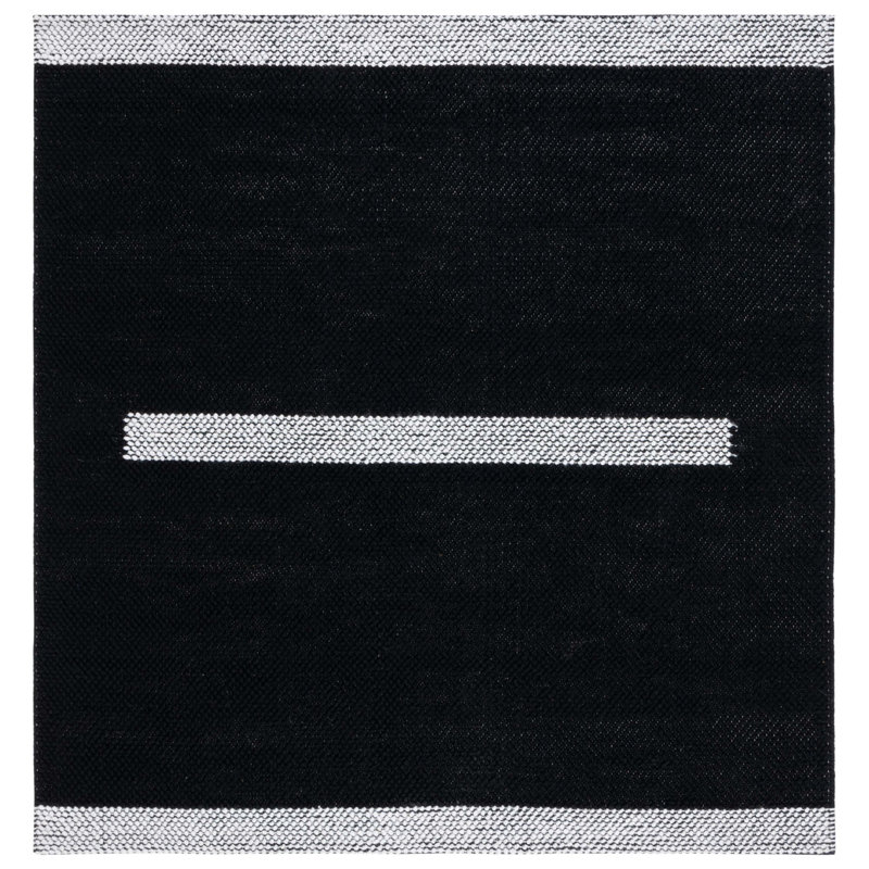 Denazia Flat Weave Wool Rug, Square 6'