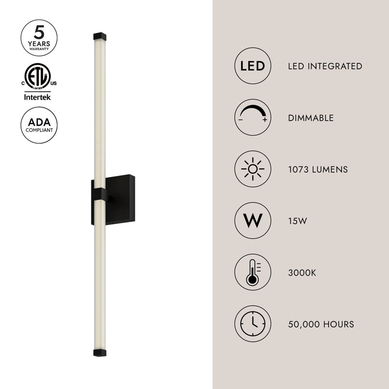 Blade 1 - Light LED Wallchiere, Brushed Gold
