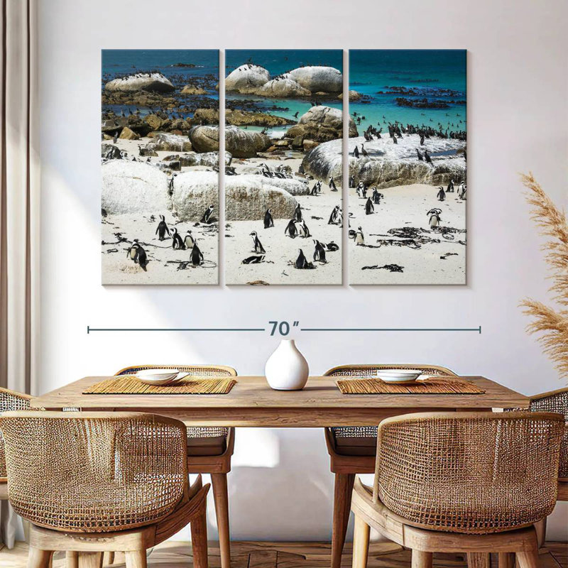 Brampt Boulders Beach Penguins, 42" H x 65" W