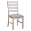 Ensemble de salle à manger table rectangulaire en bois et 4 chaises d'appoint rembourrées en tissu-1757002180