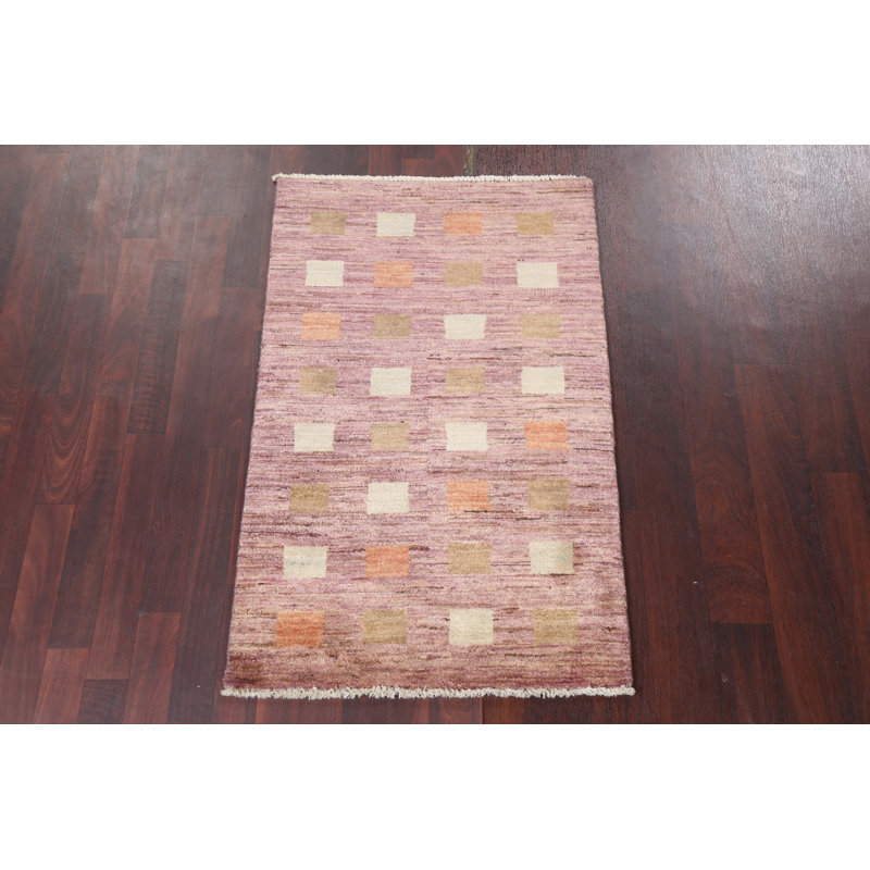 Tapis en laine fabriqué à la main Gabbeh 3 x 4