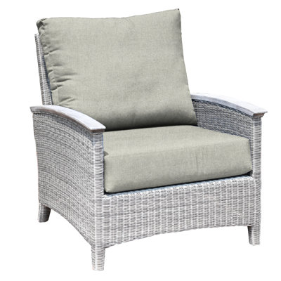 Bella Wicker Teak Outdoor Lounge Chair