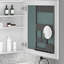 Armoire de miroir de salle de bain l 24 po x H 26 po - Bords biseautés, porte ouverte à droite, grand espace de rangement, bois d'ingénierie de qualité, charnières, blanc 24 po x 26 po avec ouverture, compartiment spacieux, doux
