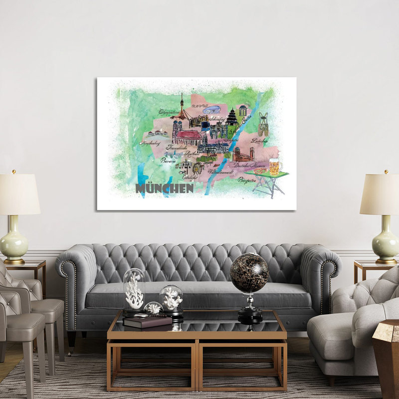 Affiche de voyage Muenchen, Bavière, Allemagne par Markus et Martina Bleichner - impression sur toile tendue