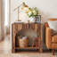 Table de bout 27,56 "en arche de style campagnard, table d'appoint moderne avec tablette de rangement ouverte pour le salon, ensemble de 2-129912498