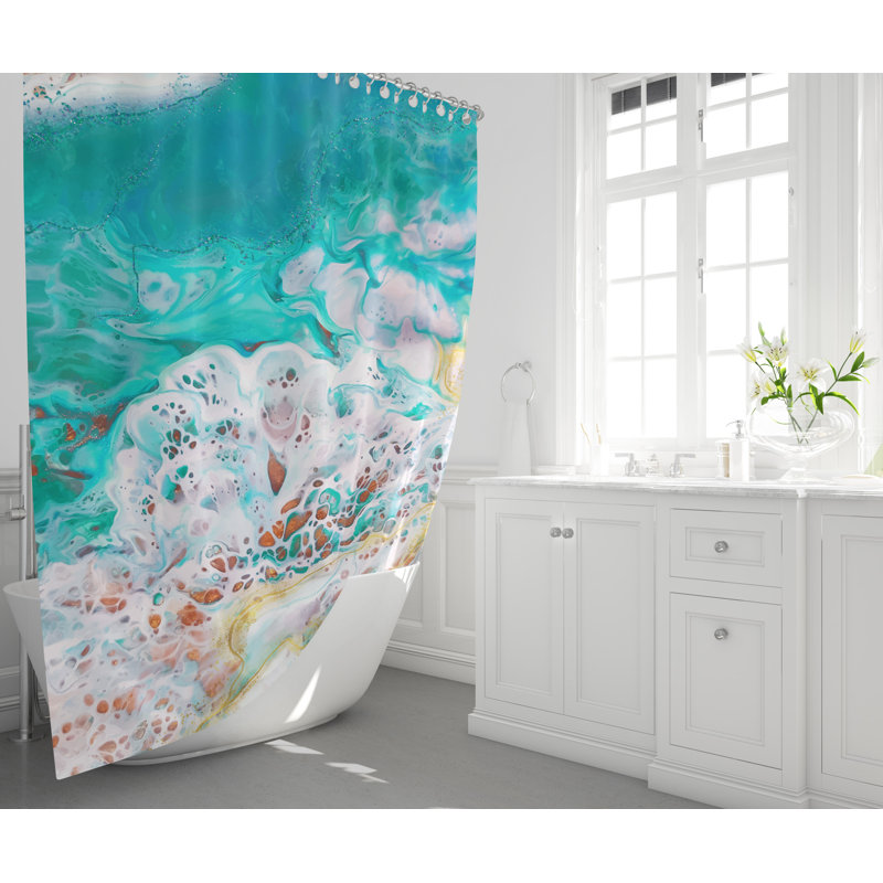 Rideau de douche simple abstrait, H 72 po x l 70 po