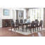 Mobilier de salle à manger formel en bois d'hévéa argenté / fini Finishdesign-60890776
