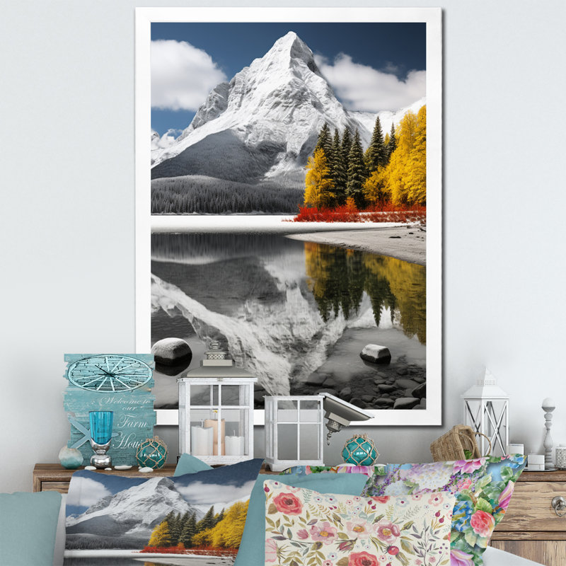 Azeez Canada, beau paysage noir II, Cadre photo blanc, H 32 po x l 16 po x P 1 po