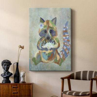 Fantastic Florals Raccoon - galerie Cavas sur mesure