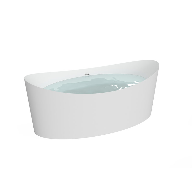 68.5'' x 31.5'' Freestanding Soaking Acrylic Bathtub, White