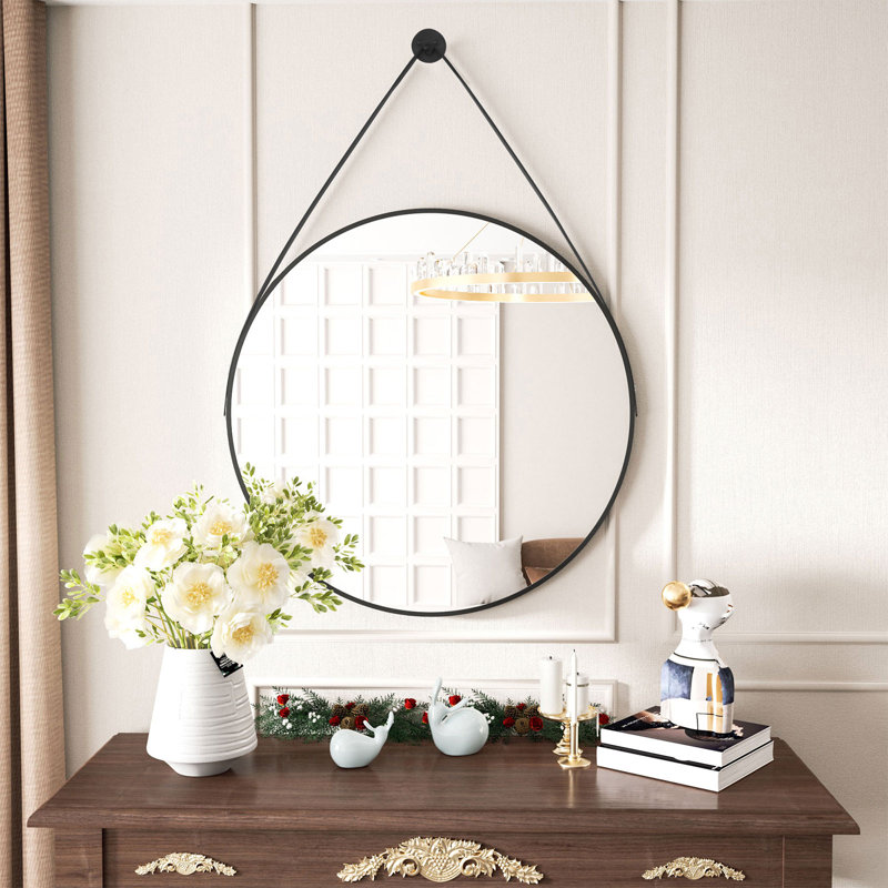 Brona Aluminum Flat Wall Mirror, 16" x 16"