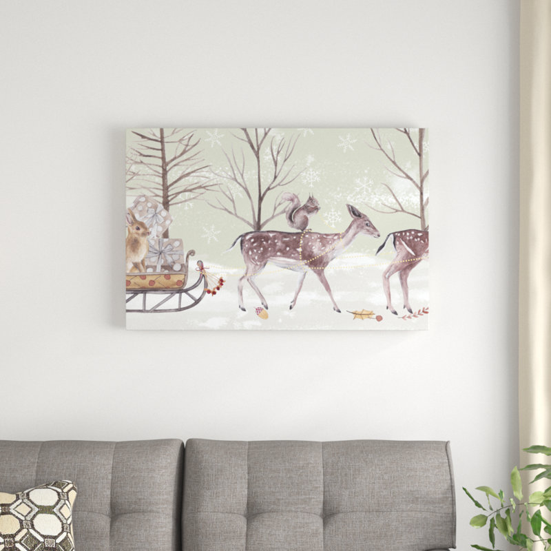 Christmas Time Collection D by Melissa Wang - Graphic Art Print, 61cm H x 91cm W, Wrapped Canvas