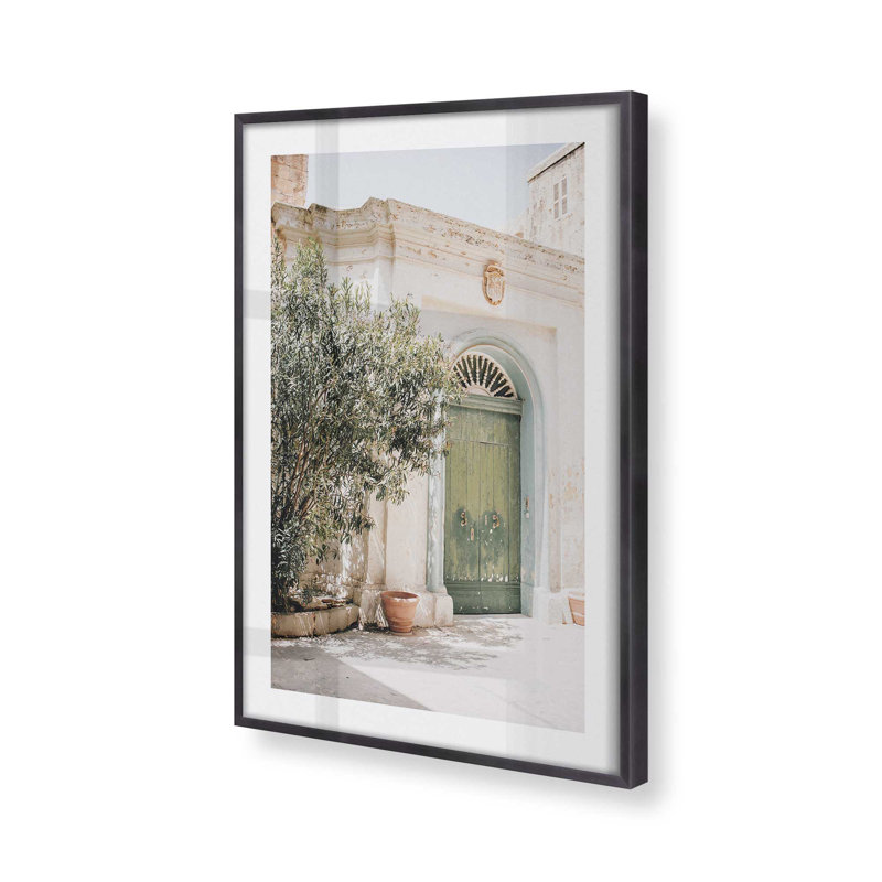 Imprimé secret Garden Gate, Cadre en zinc patiné, H 21,25 po x l 17,25 po x P 1,25 po