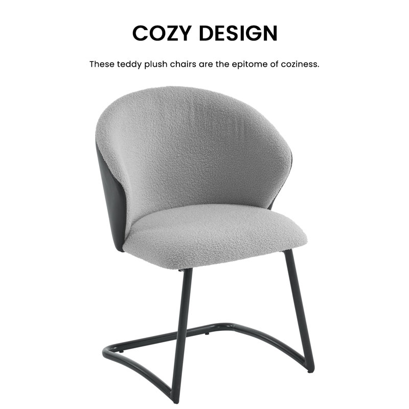 Camberlynn 38 cm H Velvet Side Chair, Grey