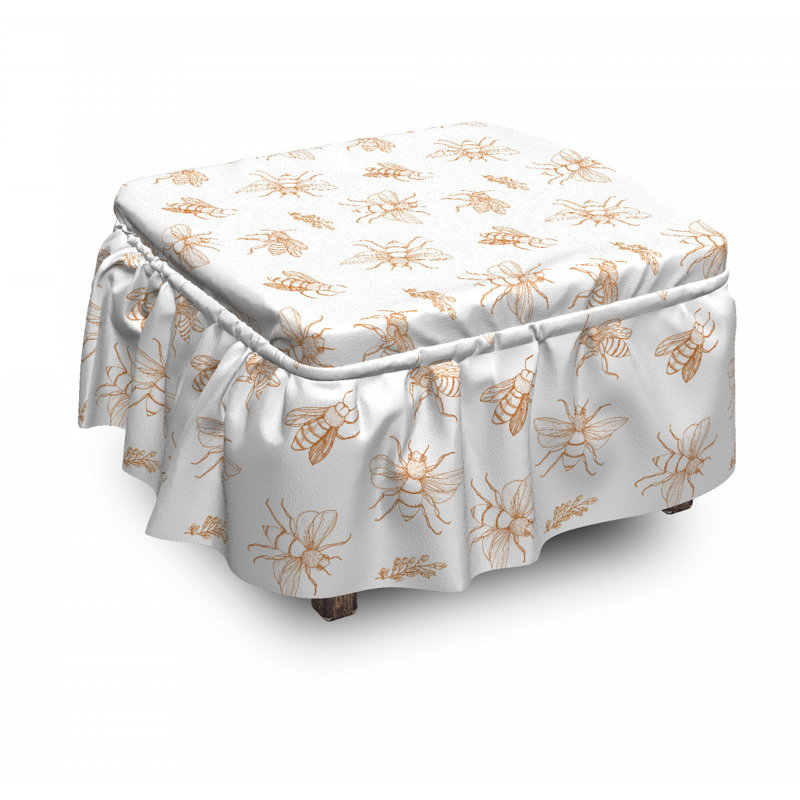 Box Cushion Ottoman Slipcover