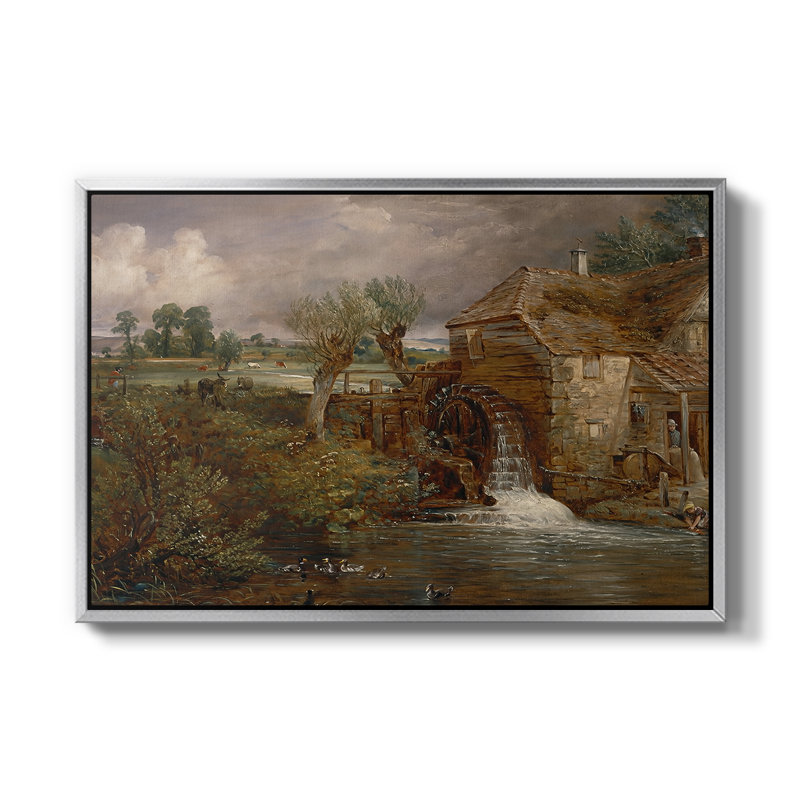 Un moulin près de Colchester, v. 1833 - John Constable, toile tendue avec châssis, 16 x 24, Doré