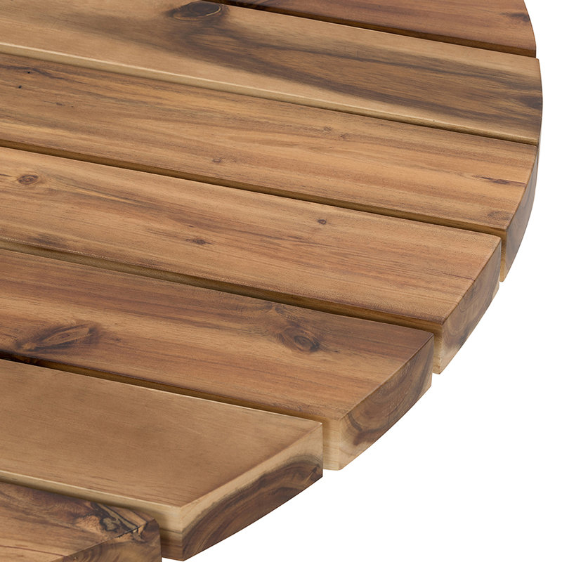 Table basse ronde avec plateau en bois massif