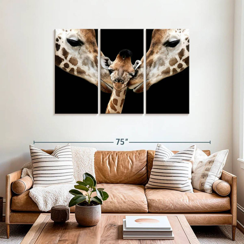 Famille de girafes Brampt Happy, H 36 po x l 57 po