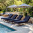 Outdoor 4'' Chaise Lounge Cushions Lounge Chair Cushions 26" W X 80" L-423027326-408104540-408150297
