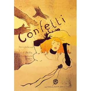 « confettis » par toulouse lautrec rétro