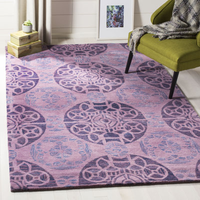 Mclean Hand Tufted Wool Purple Rug